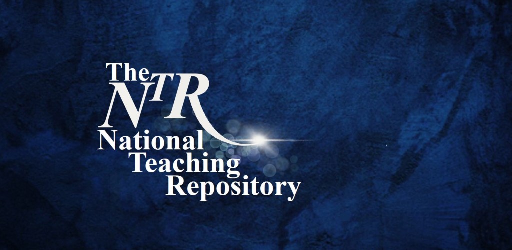 The NTR National Teaching Repository Logo. With a heading next to it saying: Disseminating accessible ideas that work